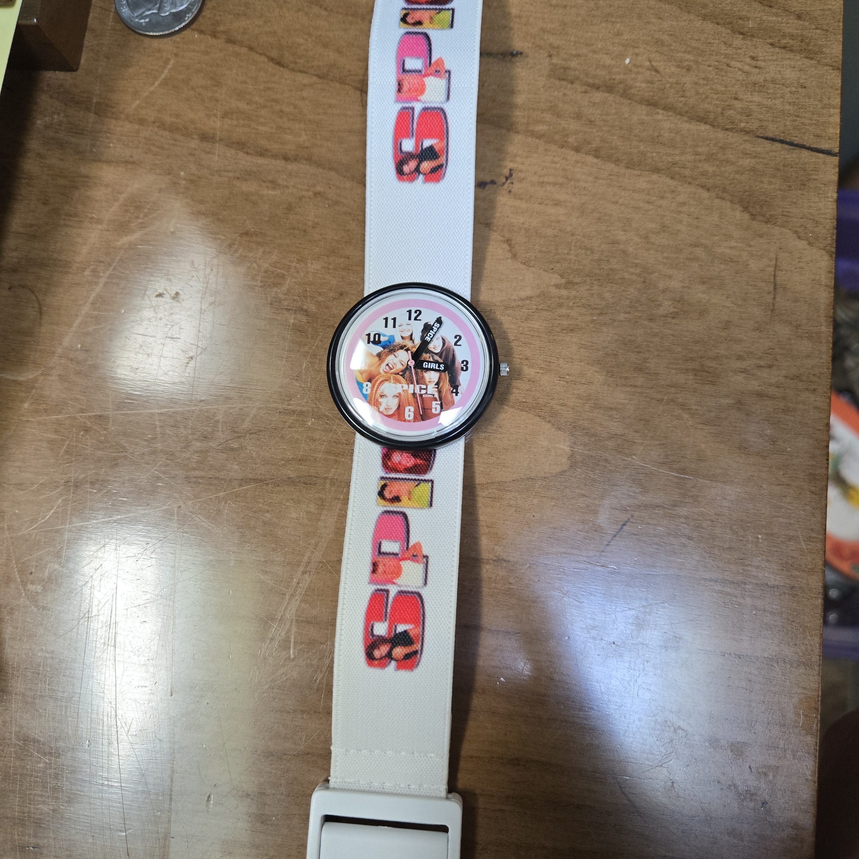Vintage Spice Girls Watch Rare White Version Woth Original Tin